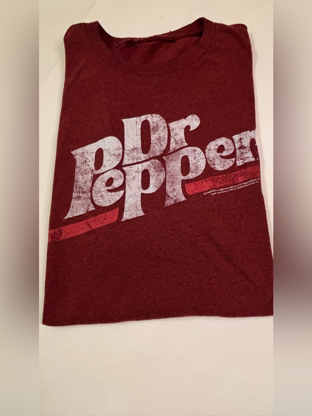 Dr Pepper fan gear Graphic Tee - Maroon heather XL & brown Halloween L - Picture 2 of 11